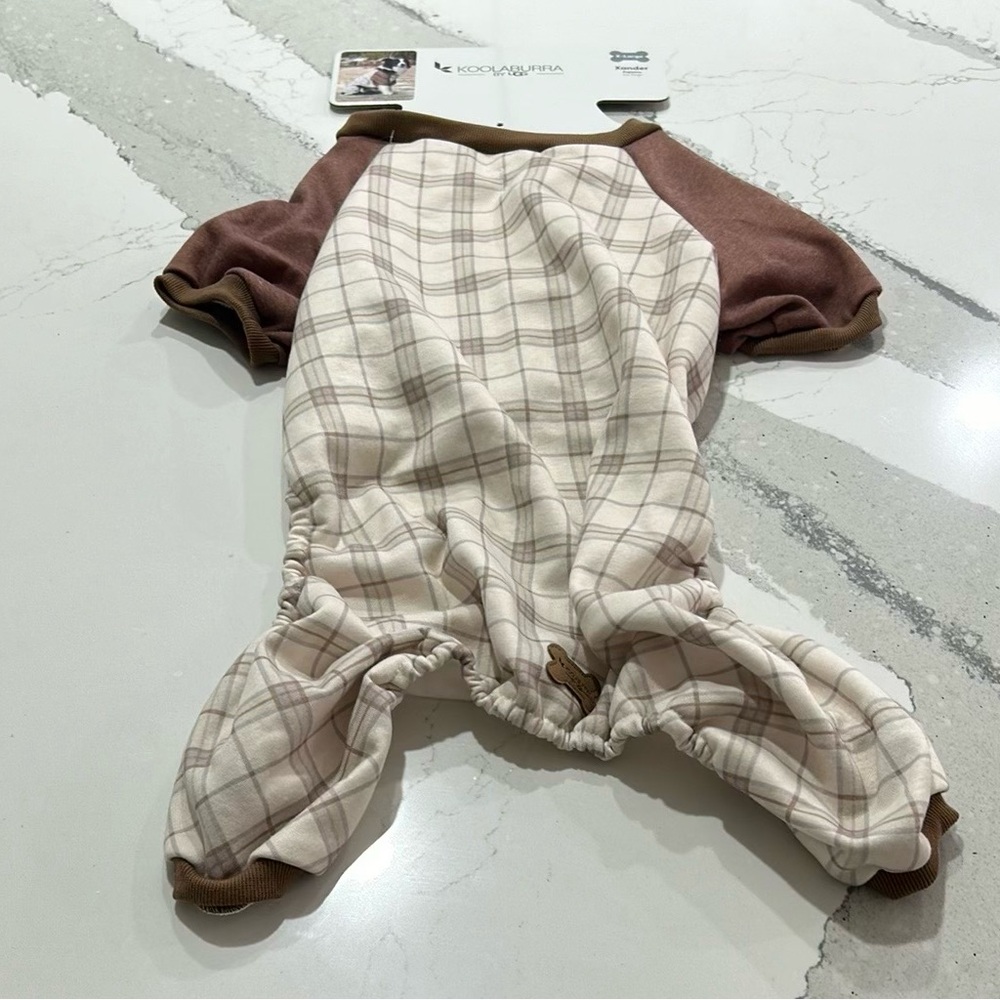 Koolaburra UGG Plaid Dog Pajamas with Tan Accents